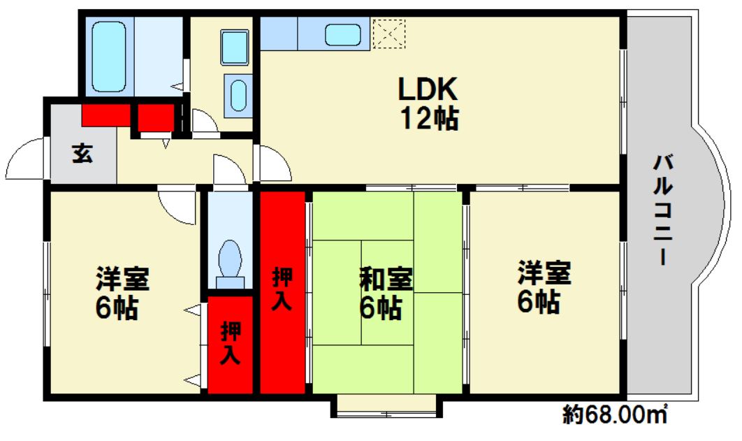 パークサイド井上Ⅱ 間取り図