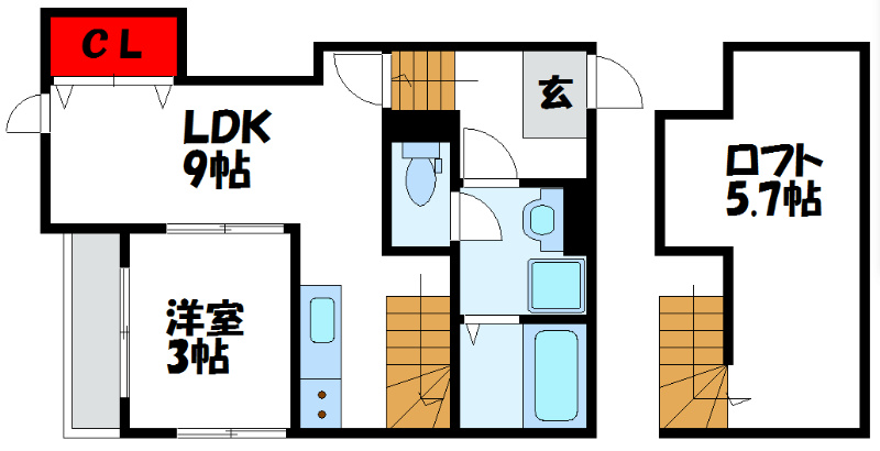 グランメゾン福間 203号室 間取り