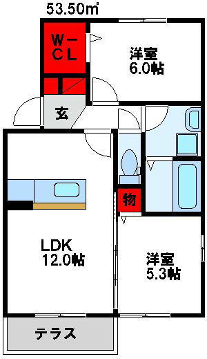 ウィットエブリD 201号室 間取り