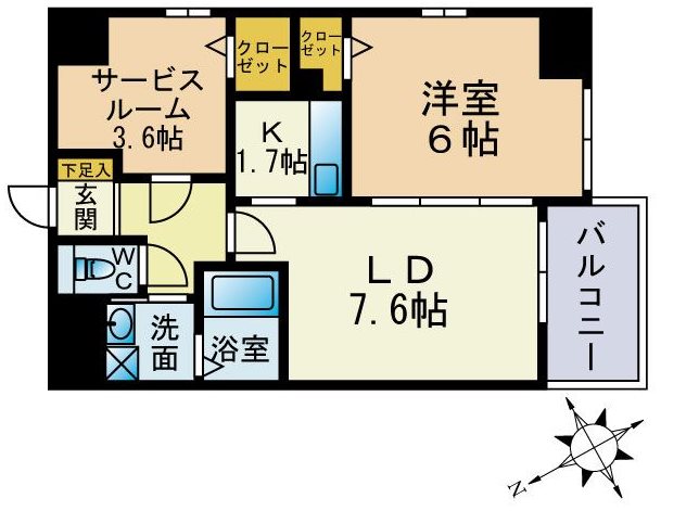 エトゥール博多駅前 間取り