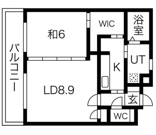 リンデン東薬院 803号室 間取り