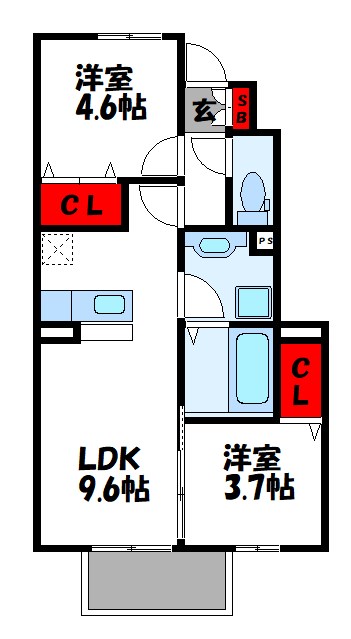 砂山みずほ  103号室 間取り