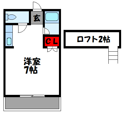 サンコーポ新宮 102号室 間取り