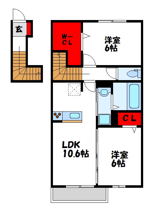 Cozy長者原西　B棟 間取り