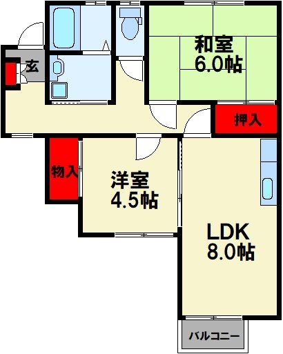 エクセレント幸袋 間取り