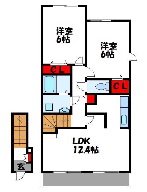 ヒルズ宮司Ⅱ  203号室 間取り