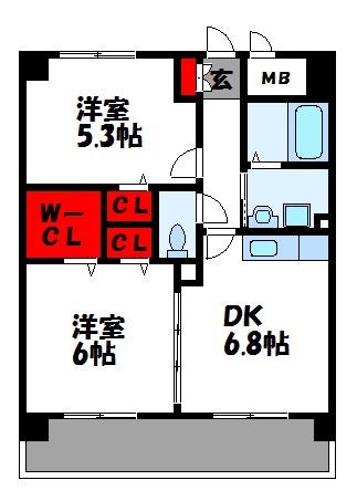 マルワシャルマンⅢ 404号室 間取り