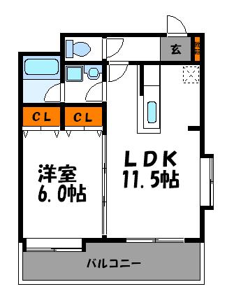 ルピエ舞鶴 202号室 間取り