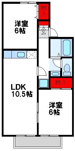 ジョイフルタウン日の里A  間取り