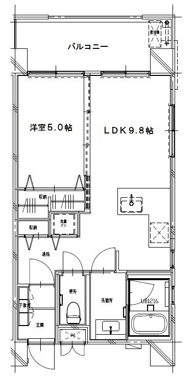 フラワーコーポ六本松 間取り図