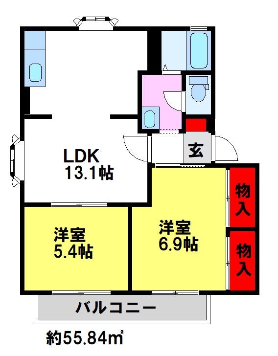 レーベンハイツ 間取り図