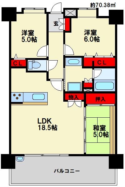 アンピール下大利 間取り