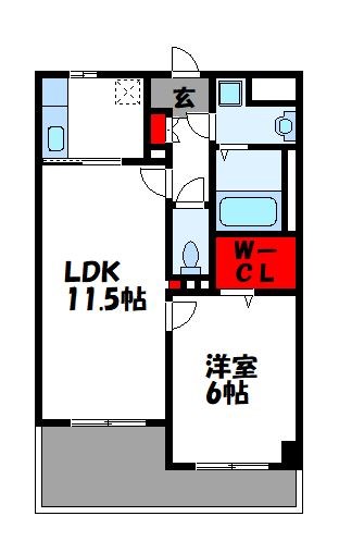 スカイシャトレ柚須 707号室 間取り