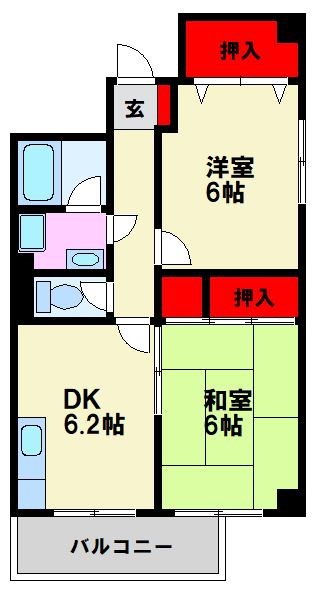 荒木ハイツ 間取り