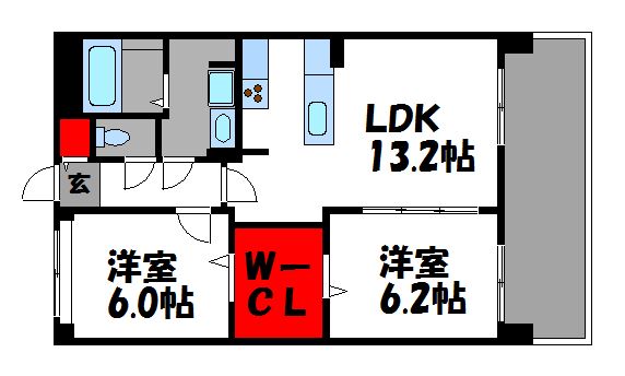 Aqualia千早  間取り
