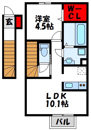 テロワール六番館 202号室 間取り