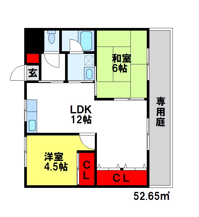 本岡コーポB 間取り図