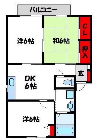 フォーレス古野　A棟 間取り