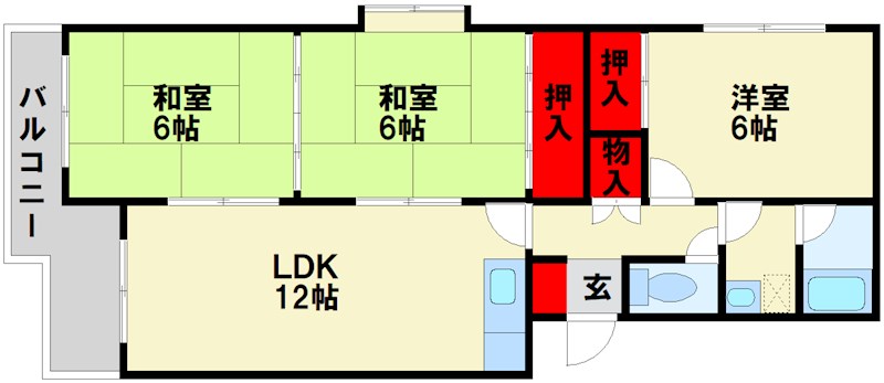 コーポ東大利 間取り