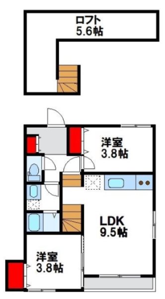 メゾンドバロン福津  間取り図