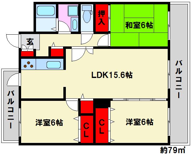 ウエストビレッジ長丘 間取り