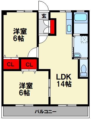プライマリー穂波 間取り図