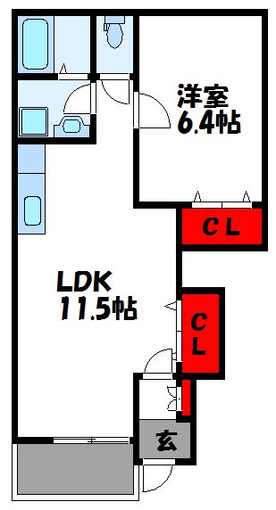 ストロベリーＡ  101号室 間取り