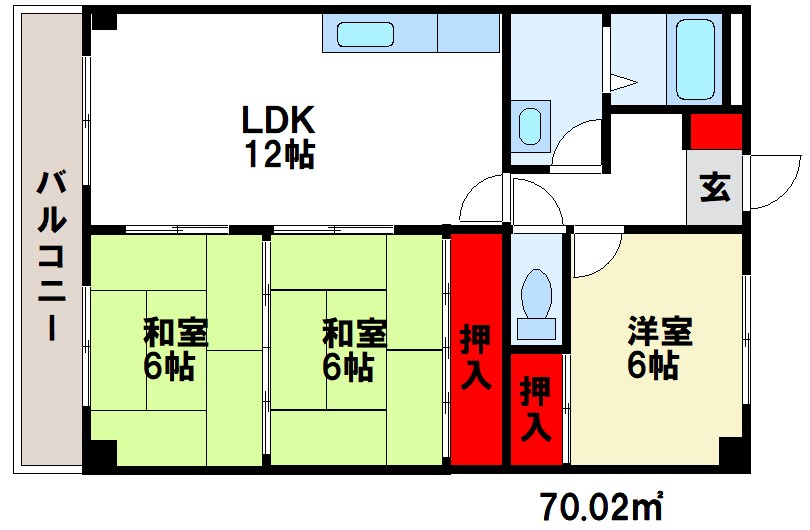 シャトレ二日市 間取り