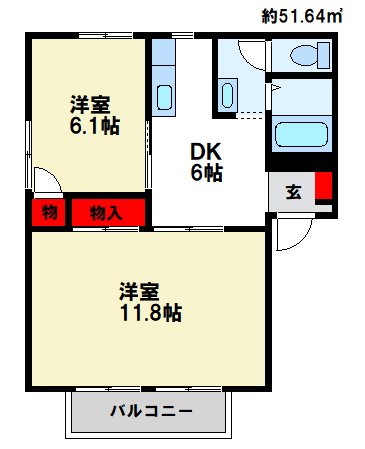 エルハイツ 間取り図