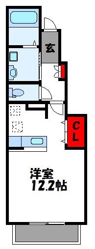 アウル 105号室 間取り