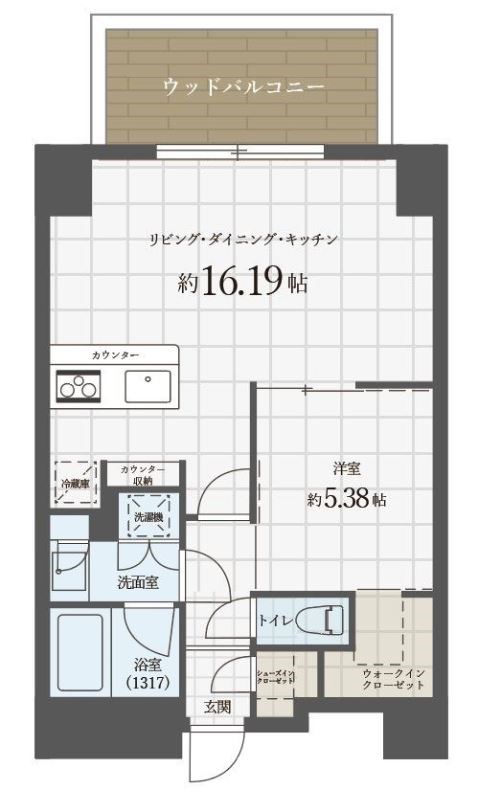 Ropponmatsu View Apartment 802号室 間取り