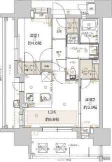 アクタス福岡県庁前グランネクスト 間取り