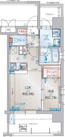 アクタス天神スクエア 203号室 間取り