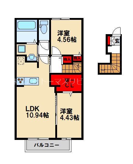 ロイヤルヒルズ23 205号室 間取り