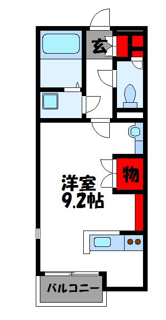 レオネクスト輝 106号室 間取り