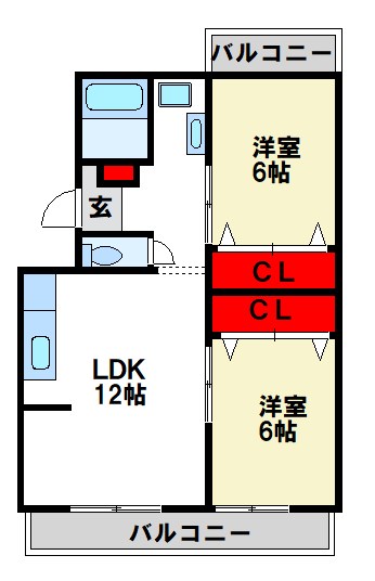 大西コーポラス 間取り