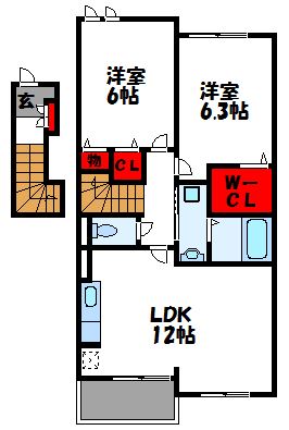 プティアンジュⅢ 202号室 間取り