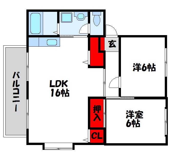 サンビレッジ津屋崎B 間取り図