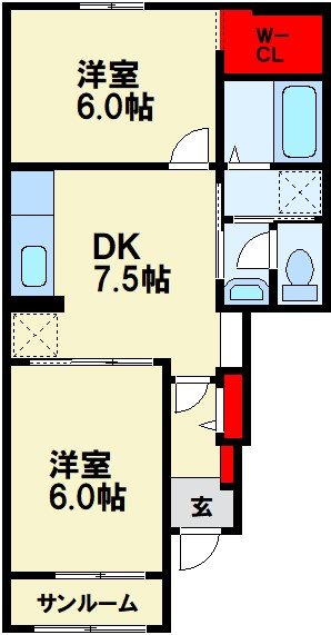 グーテンタークつなわき M 間取り