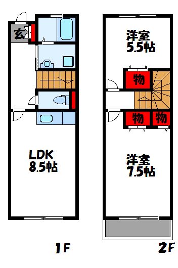 メゾン大洋  C号室 間取り