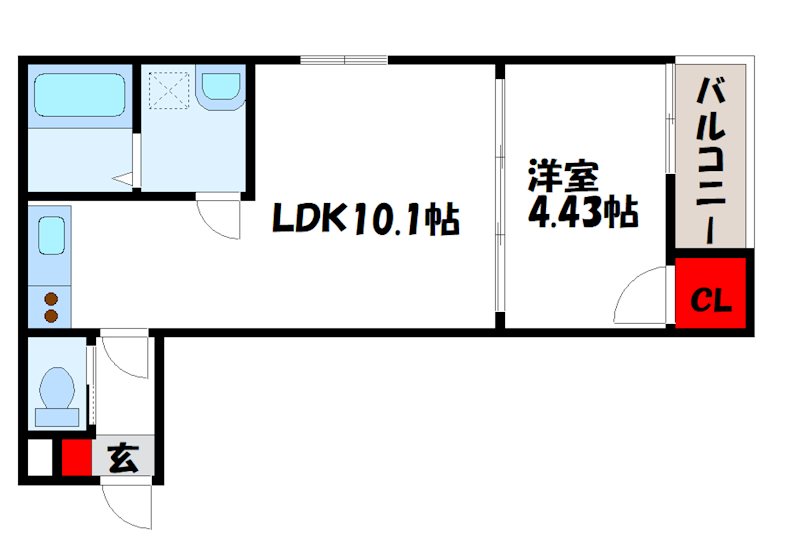 par bonehur古賀  103号室 間取り