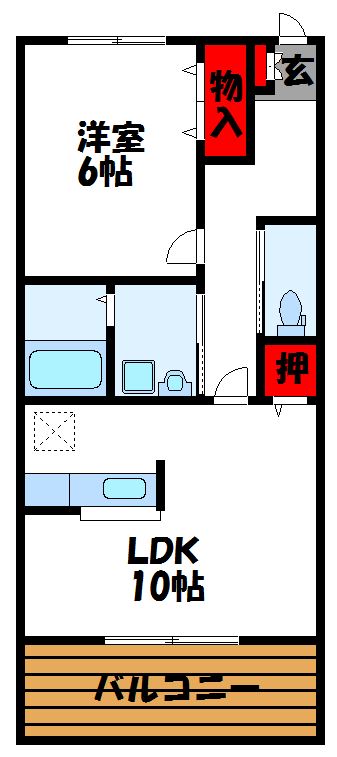 Rizソレイユ 104号室 間取り