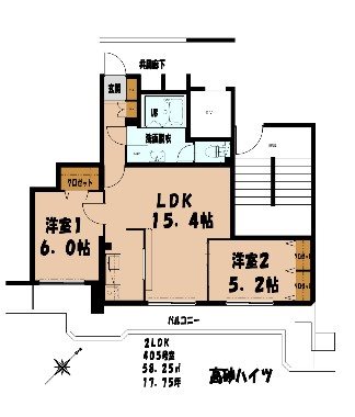 高砂ハイツ 間取り図