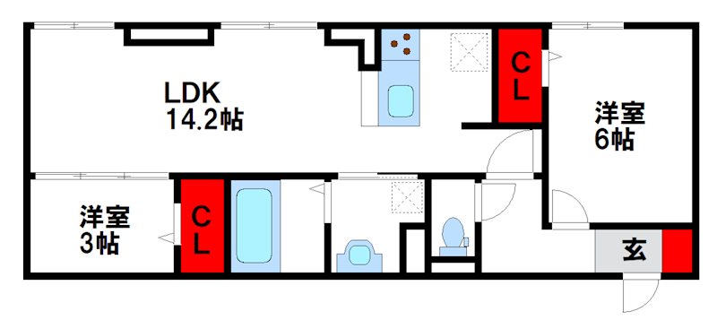 D-room花見が丘 間取り