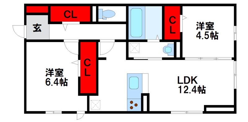 D-room花見が丘 間取り図