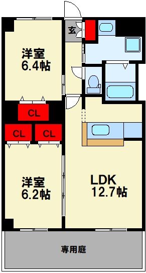メゾンドルピナス 2号館 間取り