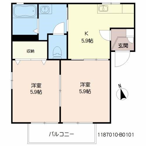 アレズィ七隈 間取り