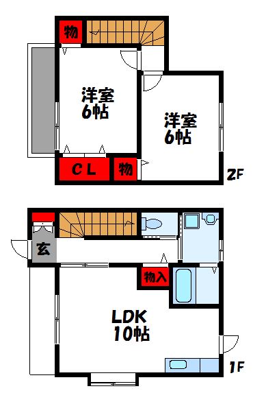 ハイルーラル4 B棟2号号室 間取り