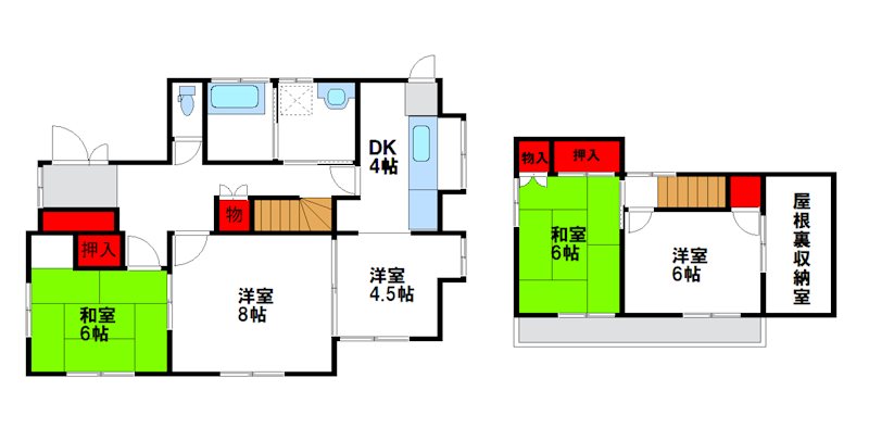 星ヶ丘和田貸家 間取り