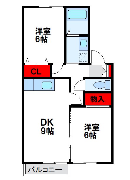 セジュール南風 202号室 間取り